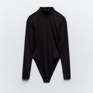 Black Ribbed Bodysuit Zara